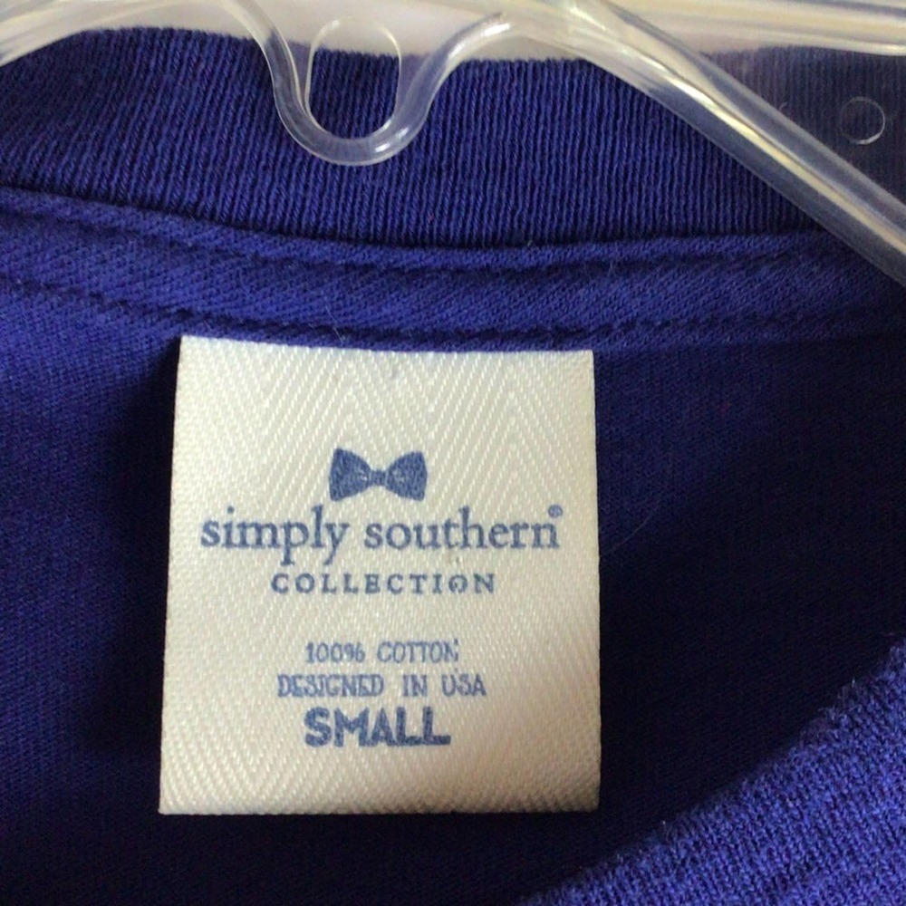 Simply Southern | Navy Blue “She Believed She Could” Long Sleeve Top S - Picture 6 of 8